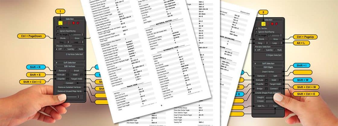 اهم إختصارات أتوديسك ماكس – Keyboard shortcuts for 3ds Max
